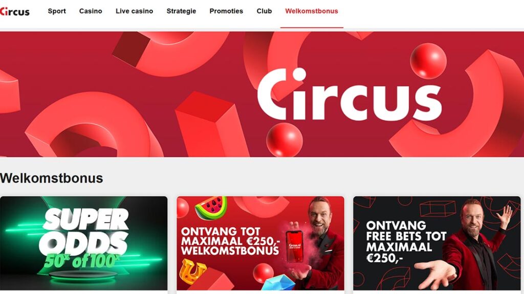 homepage van beste online casino circus nederland