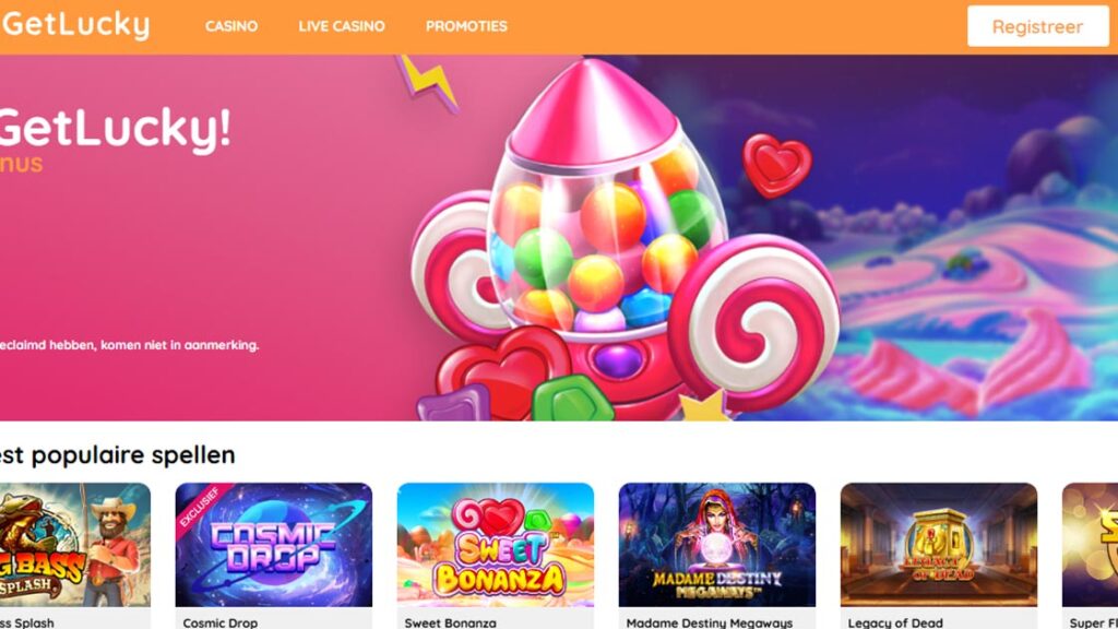 homepage van getlucky casino nederland